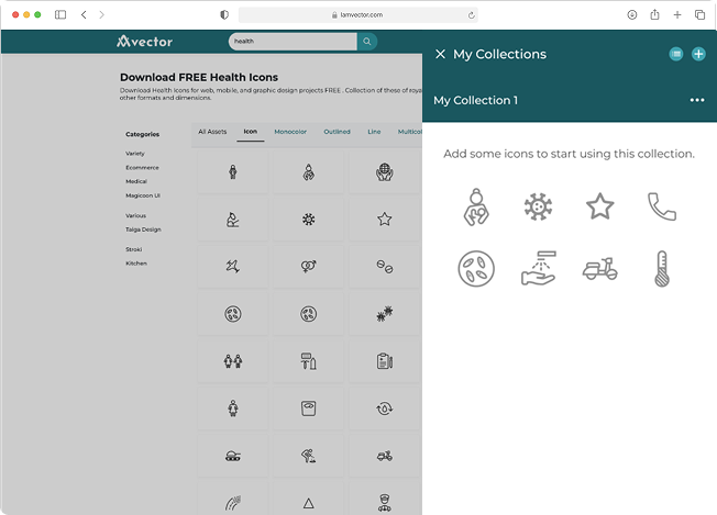 Collections UI Screenshot
